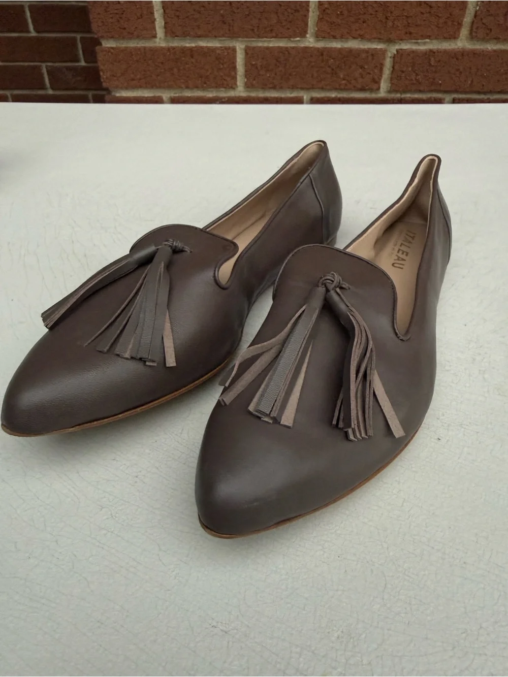 Handmad Italeau Handmade Leather Tassel Loafers Brown 44/12 Old Money Minimalist
